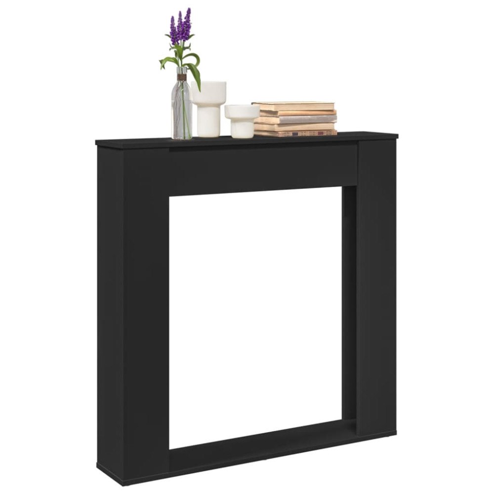 vidaXL Spiselkrans svart 100x20x100 cm konstruerat trä