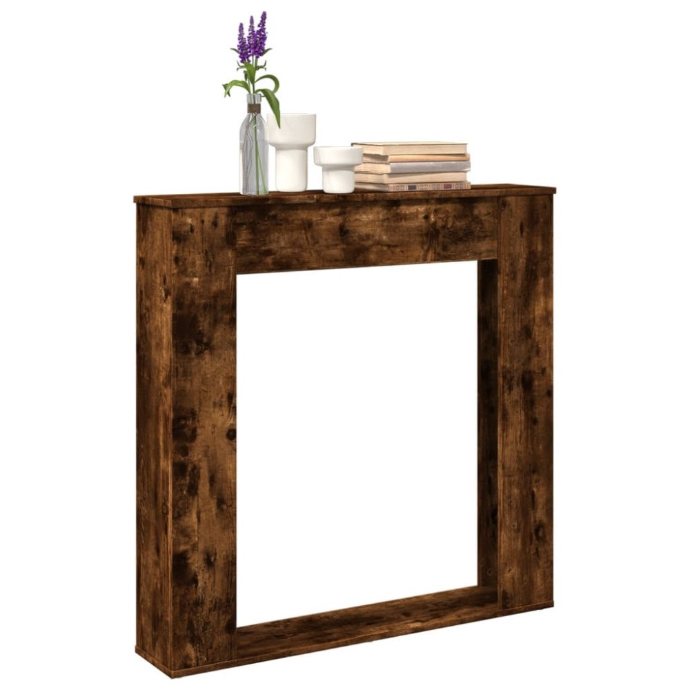 vidaXL Spiselkrans rökfärgad ek 100x20x100 cm konstruerat trä