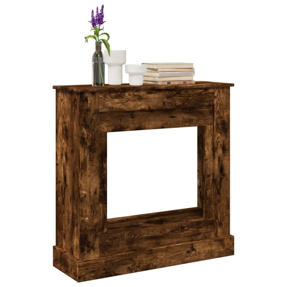 vidaXL Spiselkrans rökfärgad ek 90x30x90 cm konstruerat trä