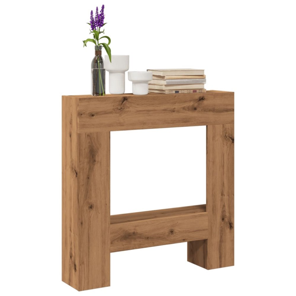 vidaXL Spiselkrans artisan ek 81x18x82 cm konstruerat trä