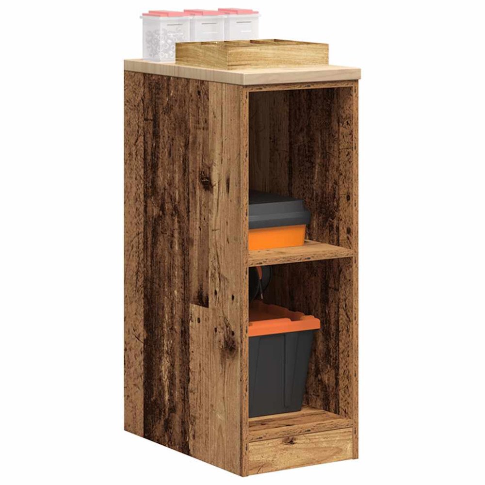 vidaXL Garageskåp gammalt trä 30x51x85 cm massivt trä furu