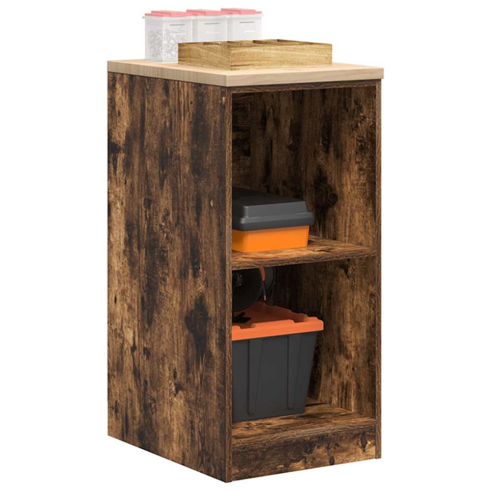 vidaXL Garageskåp Sonoma ek 40x51x85 cm massiv trä furu