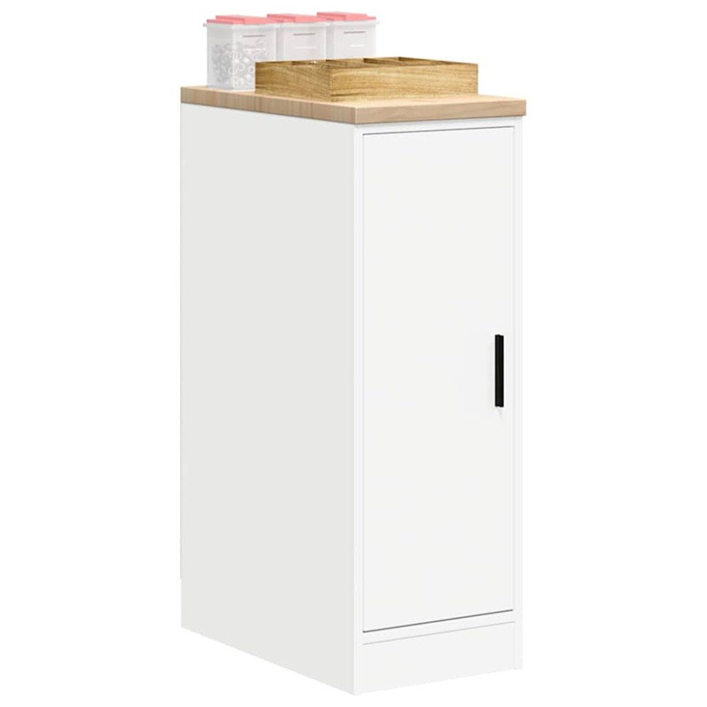 vidaXL Förvaringsskåp för garage vit 30x51x85 cm massivt trä furu