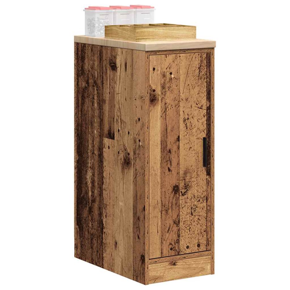vidaXL Garageskåp gammalt trä 30x51x85 cm massivt trä furu