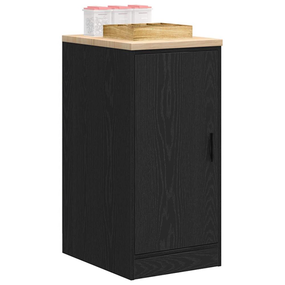 vidaXL Garageskåp svart 40x51x85 cm massiv trä furu