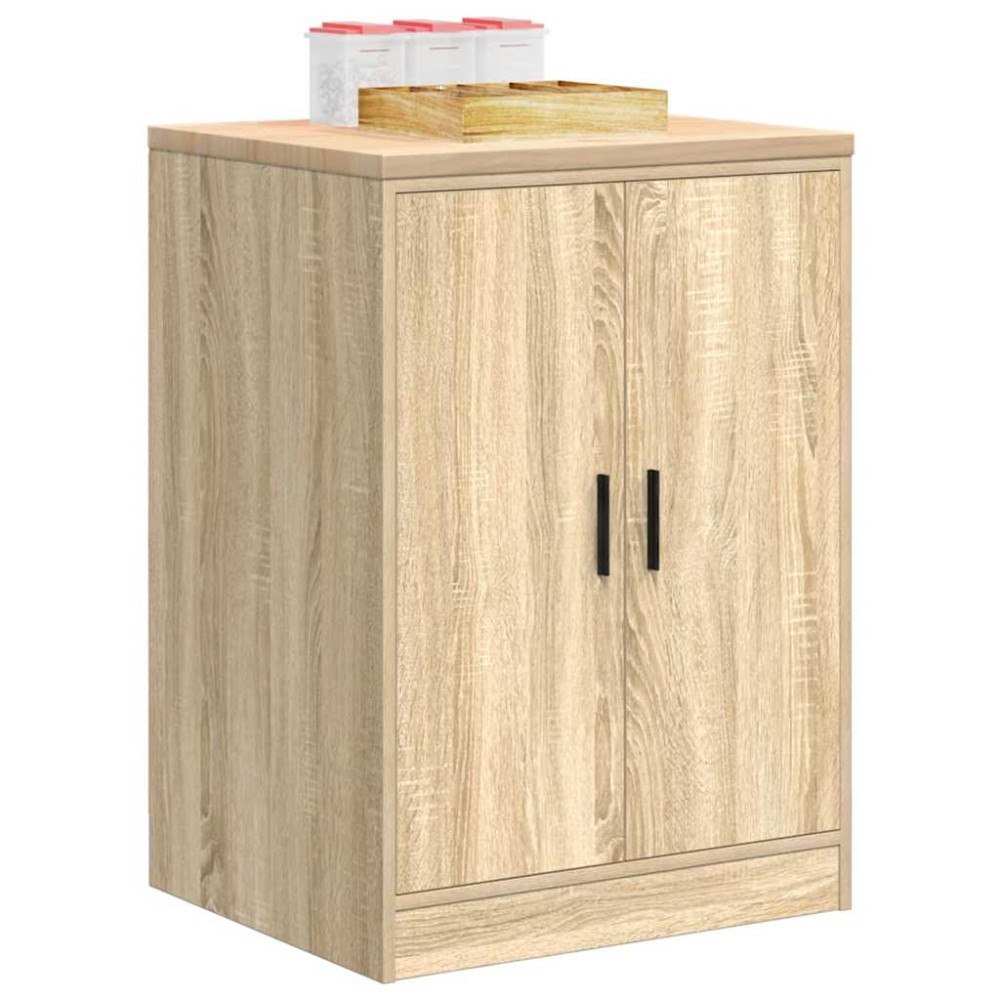 vidaXL Garageskåp Sonoma ek 60x51x85 cm massiv trä furu