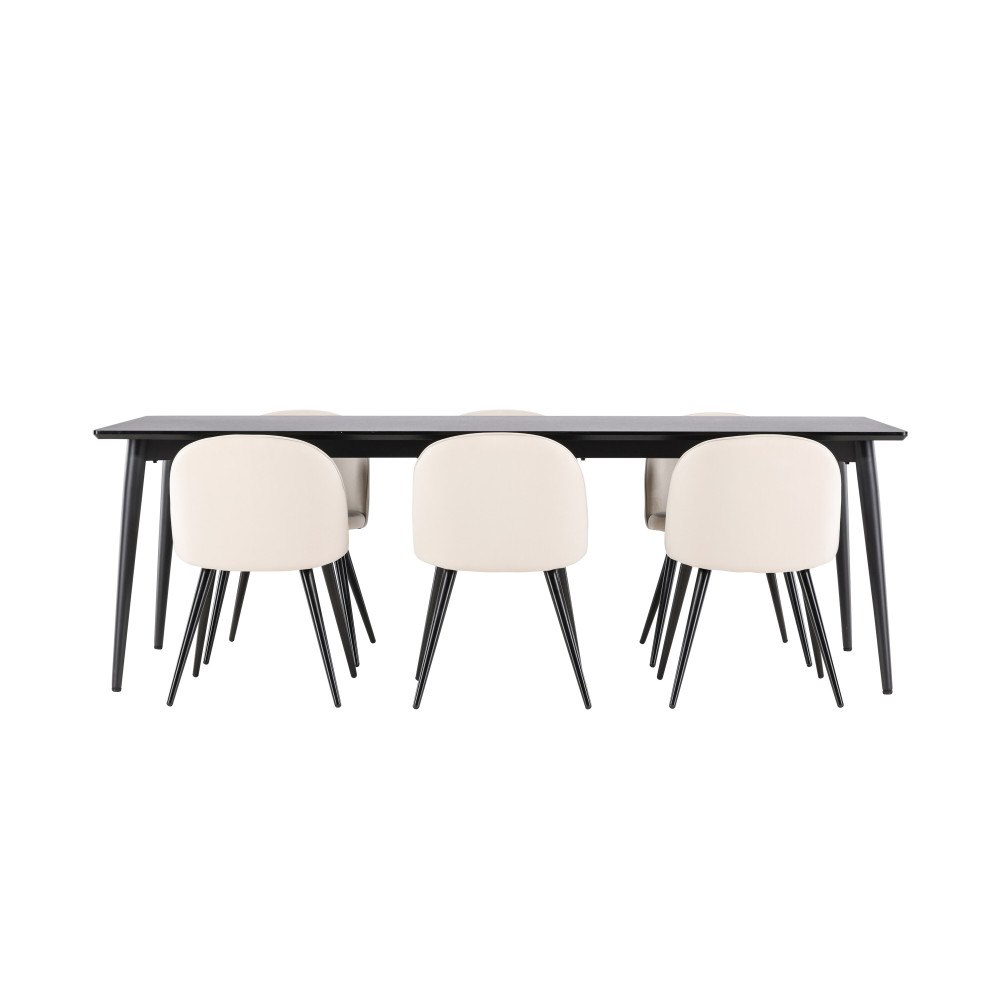 Venture Home Ellis Matbord med Velvet Matstol