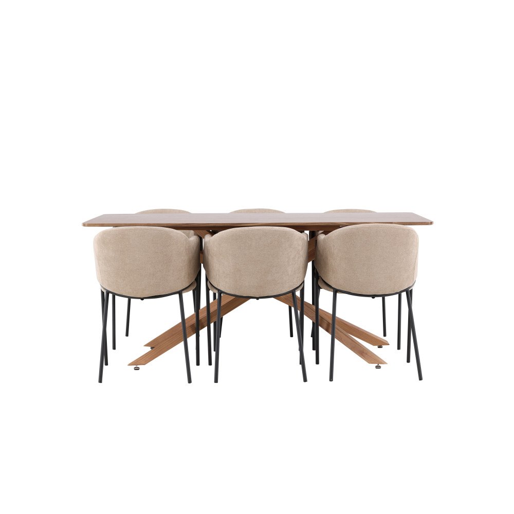 Venture Home Piazza Matbord med Evelina Matstol