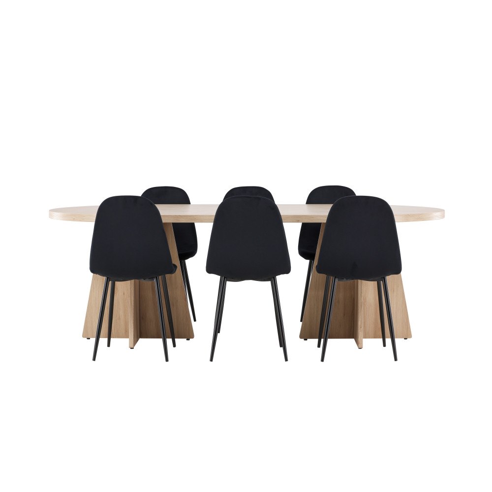 Venture Home Bootcut Matbord med Polar Matstol