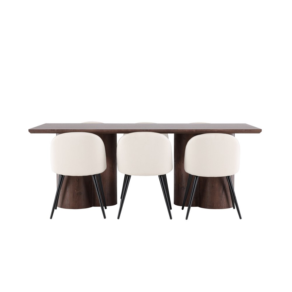 Venture Home Olivia Matbord med Velvet Matstol