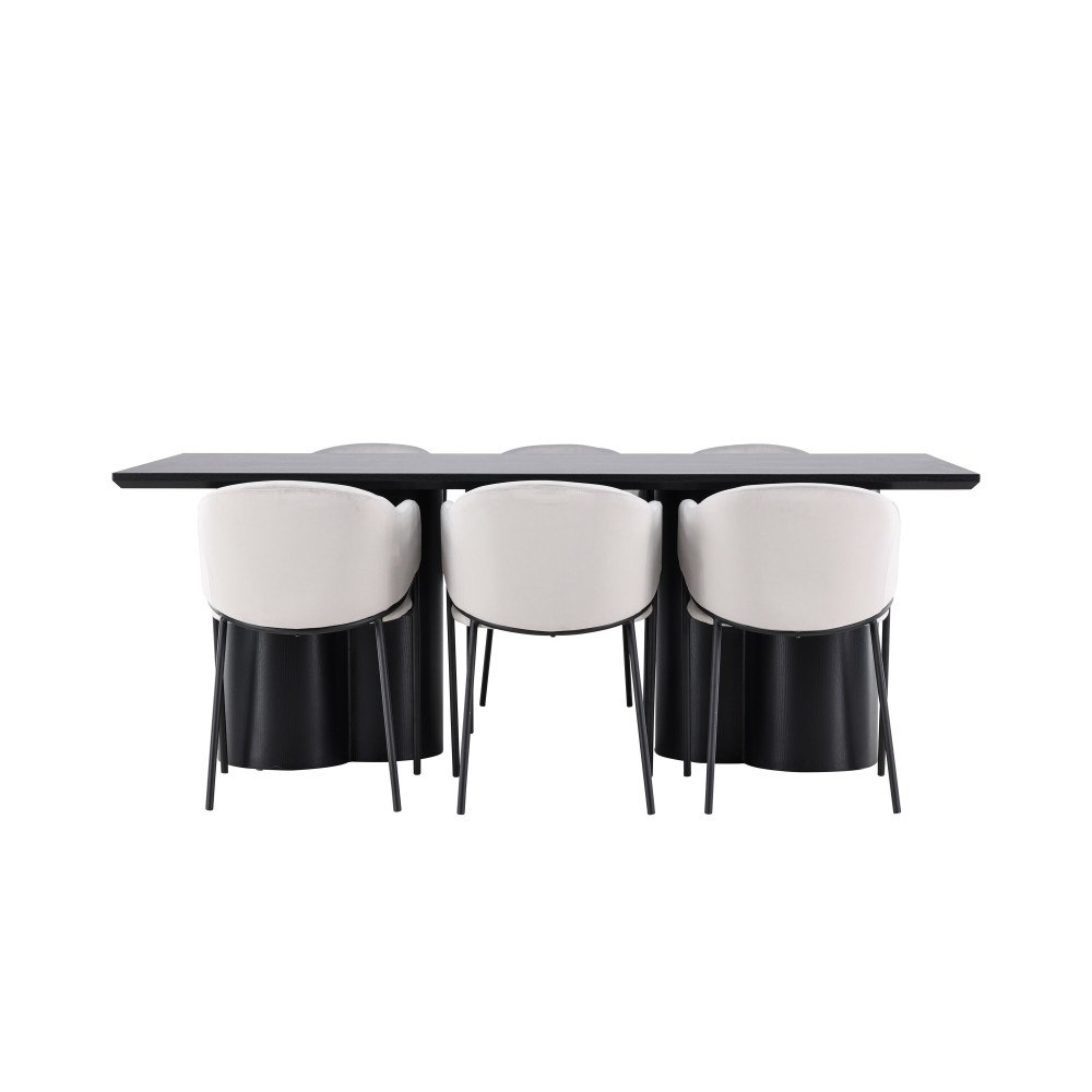 Venture Home Olivia Matbord med Evelina Matstol