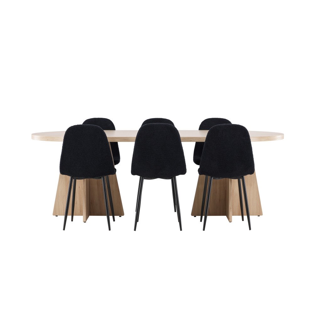 Venture Home Bootcut Matbord med Polar Matstol