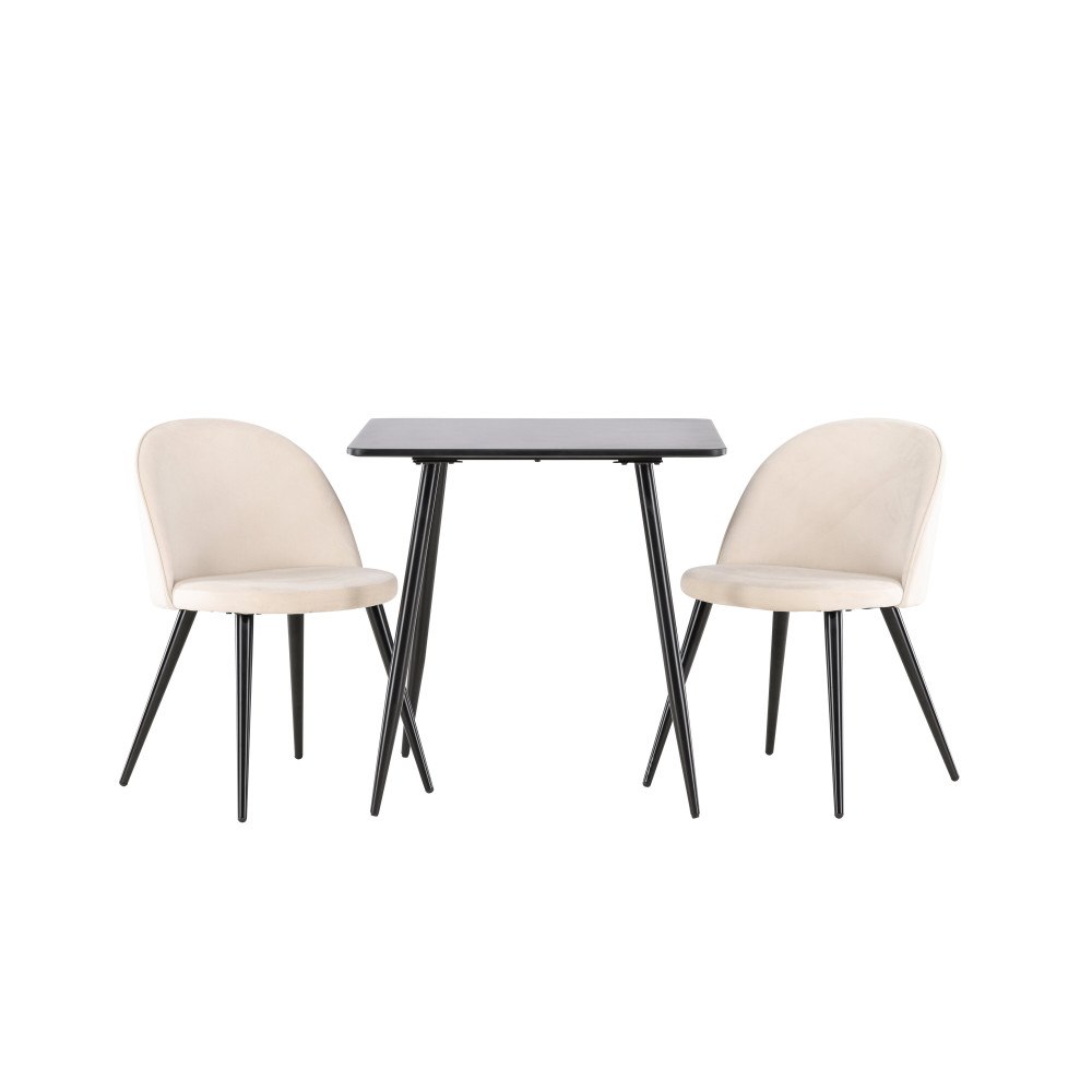 Venture Home Polar Matbord med Velvet Matstol