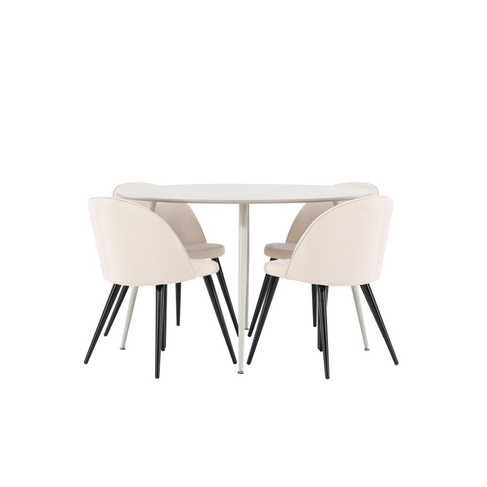 Venture Home Plaza Matbord med Velvet Matstol