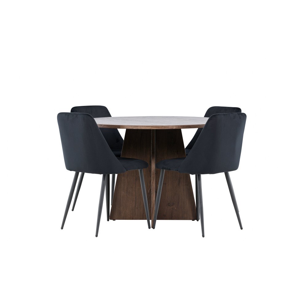 Venture Home Bootcut Matbord med Night Matstol