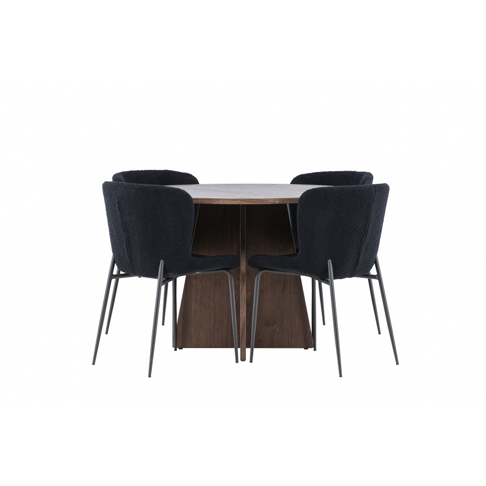 Venture Home Bootcut Matbord med Modesto Matstol