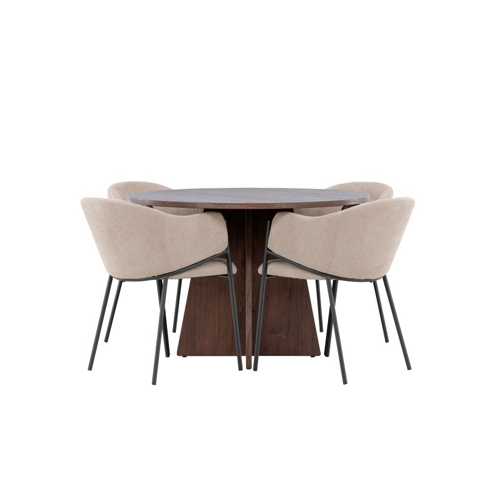 Venture Home Bootcut Matbord med Evelina Matstol