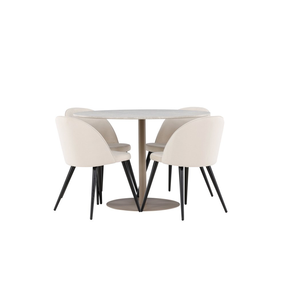 Venture Home Lycke Matbord med Velvet Matstol