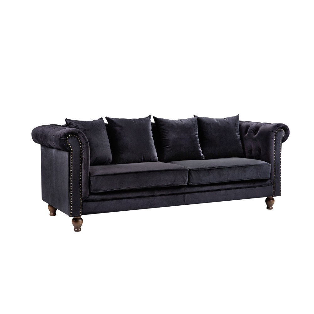 Venture Home Velvet 3-Sits Soffa