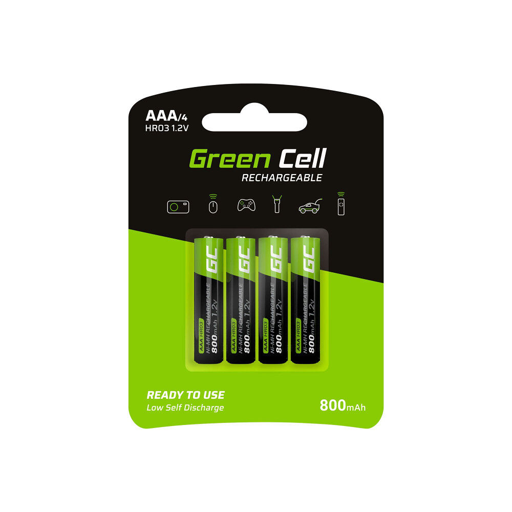 Green Cell Green Cell Rechargeable batteri - 4 x AAA - NiMH