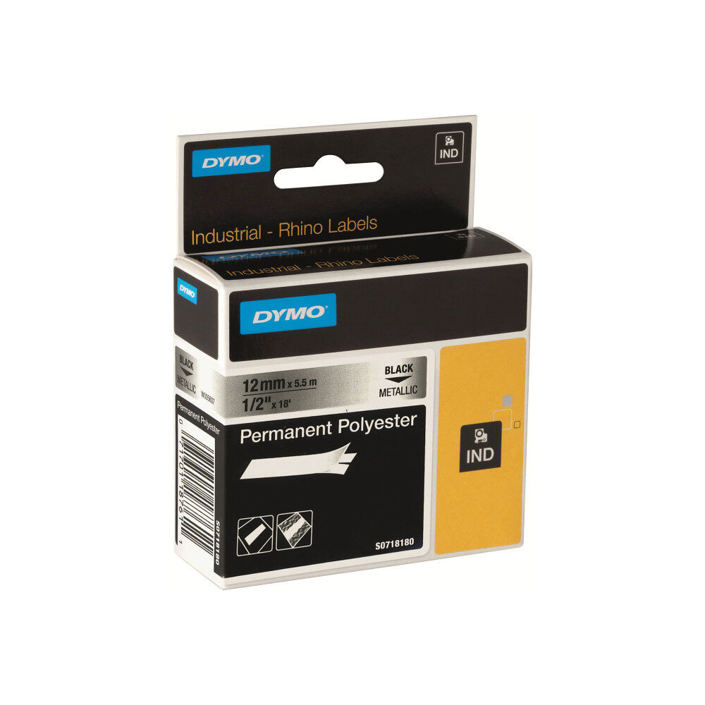 DYMO DYMO RhinoPRO Permanent Polyester - tejp - 1 kassett(er) - Rulle (2,4 cm x 5,5 m)