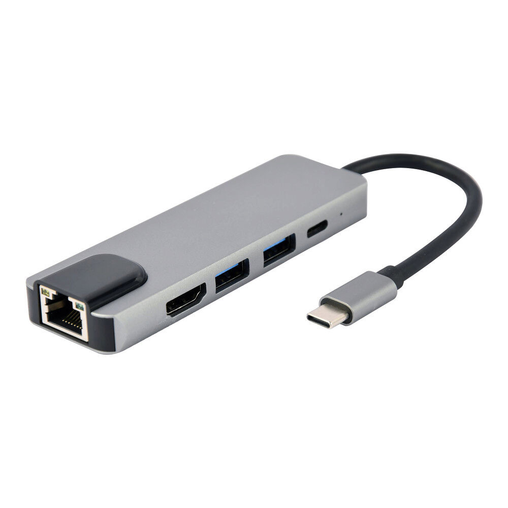 Gembird Cablexpert A-CM-COMBO5-04 - dockningsstation - USB-C 3.1 - HDMI - 1GbE