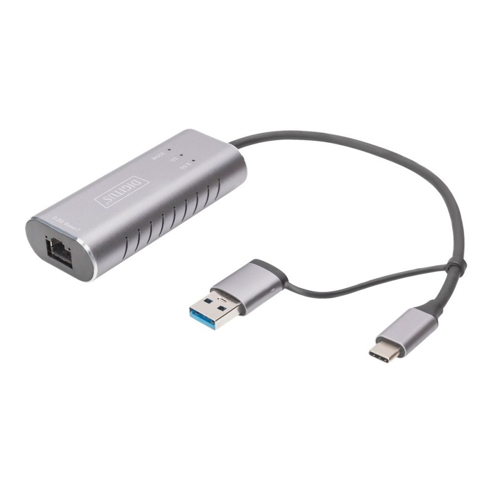 Digitus DIGITUS DN-3028 - nätverksadapter - USB-C / USB-A - 2.5GBase-T