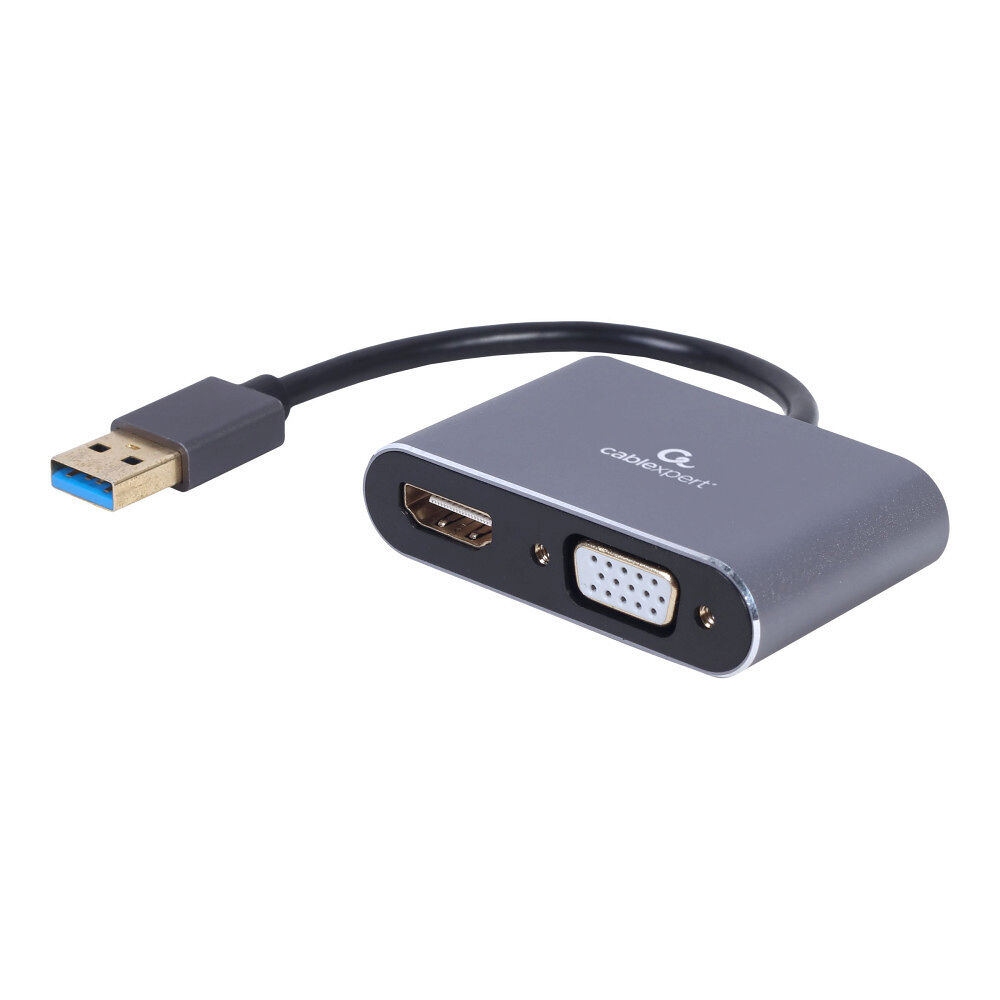 Gembird Cablexpert videokort - HDMI / VGA / USB - 15 cm