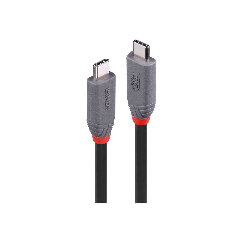 Lindy Lindy Anthra Line - USB typ C-kabel - 24 pin USB-C till 24 pin USB-C - 80 cm