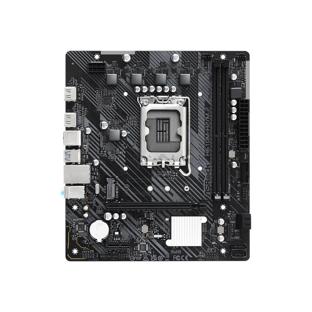 ASRock ASRock H610M-H2/M.2 - moderkort - micro ATX - LGA1700-uttag - H610