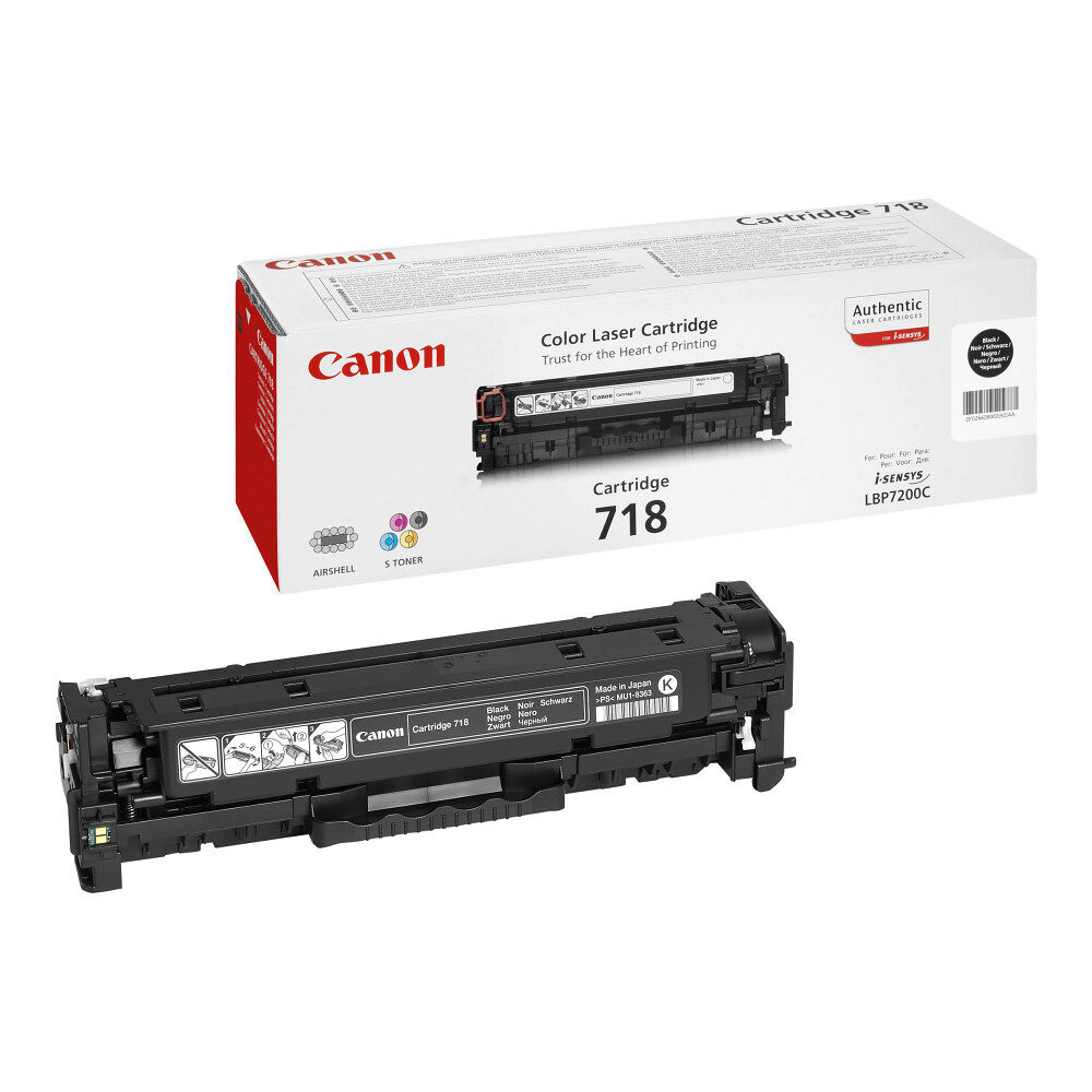 CANON Canon 718 Black - svart - original - tonerkassett