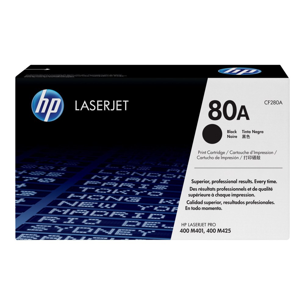Hewlett-Packard HP 80A - svart - original - LaserJet - tonerkassett (CF280A)