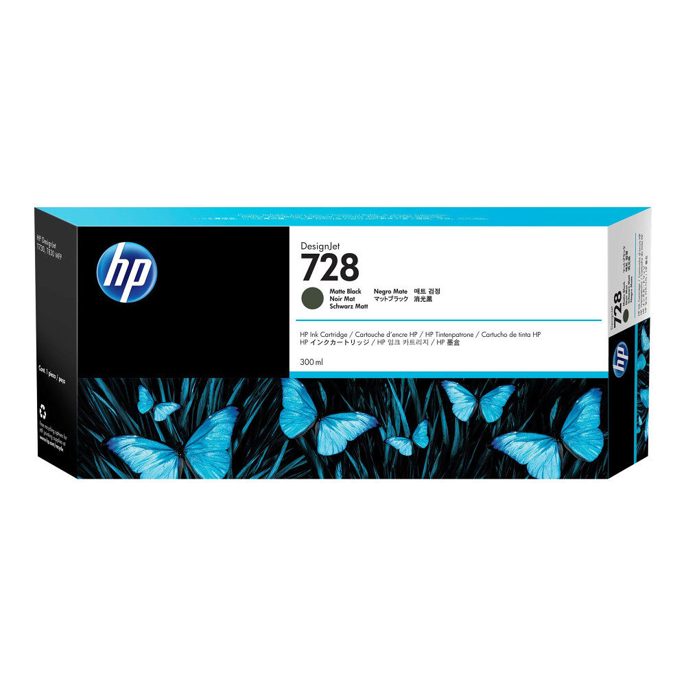 Hewlett-Packard HP 728 - mattsvart - original - DesignJet - bläckpatron
