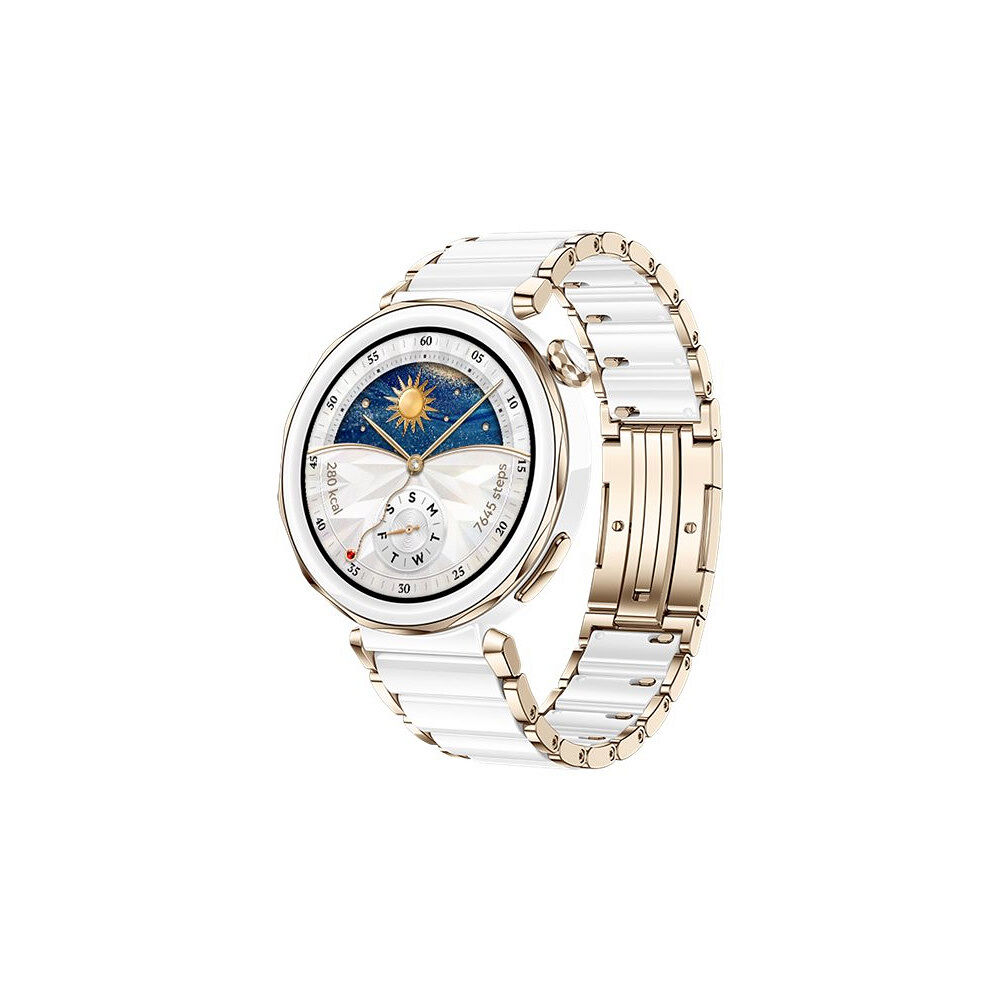 Huawei Huawei Watch GT 5 Pro - vit keramik - smart klocka med rem - vit