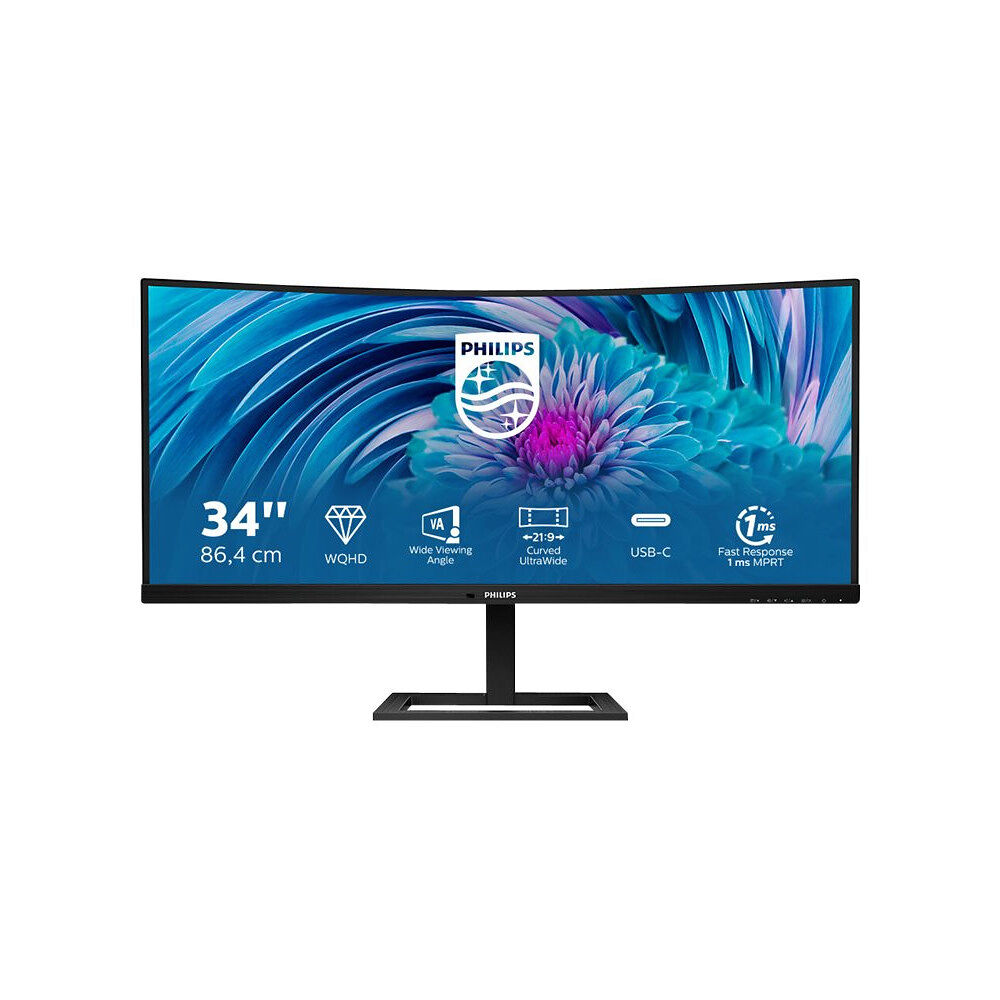 Philips Philips E-line 346E2CUAE - LED-skärm - böjd - 34"