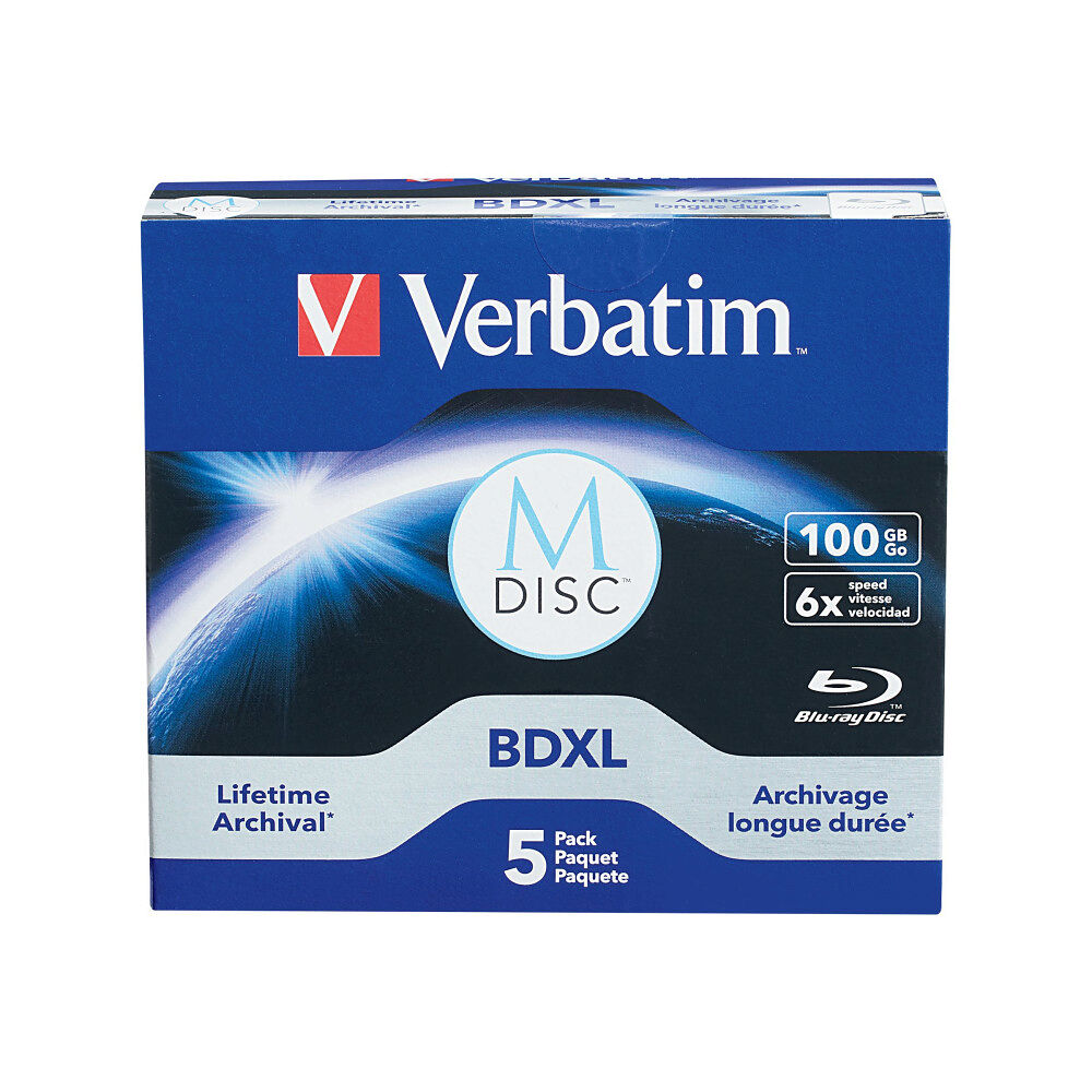 VERBATIM Verbatim M-Disc - M-DISC BDXL x 5 - 100 GB - lagringsmedier