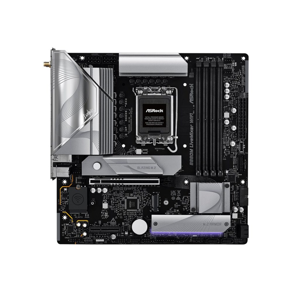 ASRock ASRock B860M LiveMixer WiFi - moderkort - micro ATX - LGA1851-uttag - B860