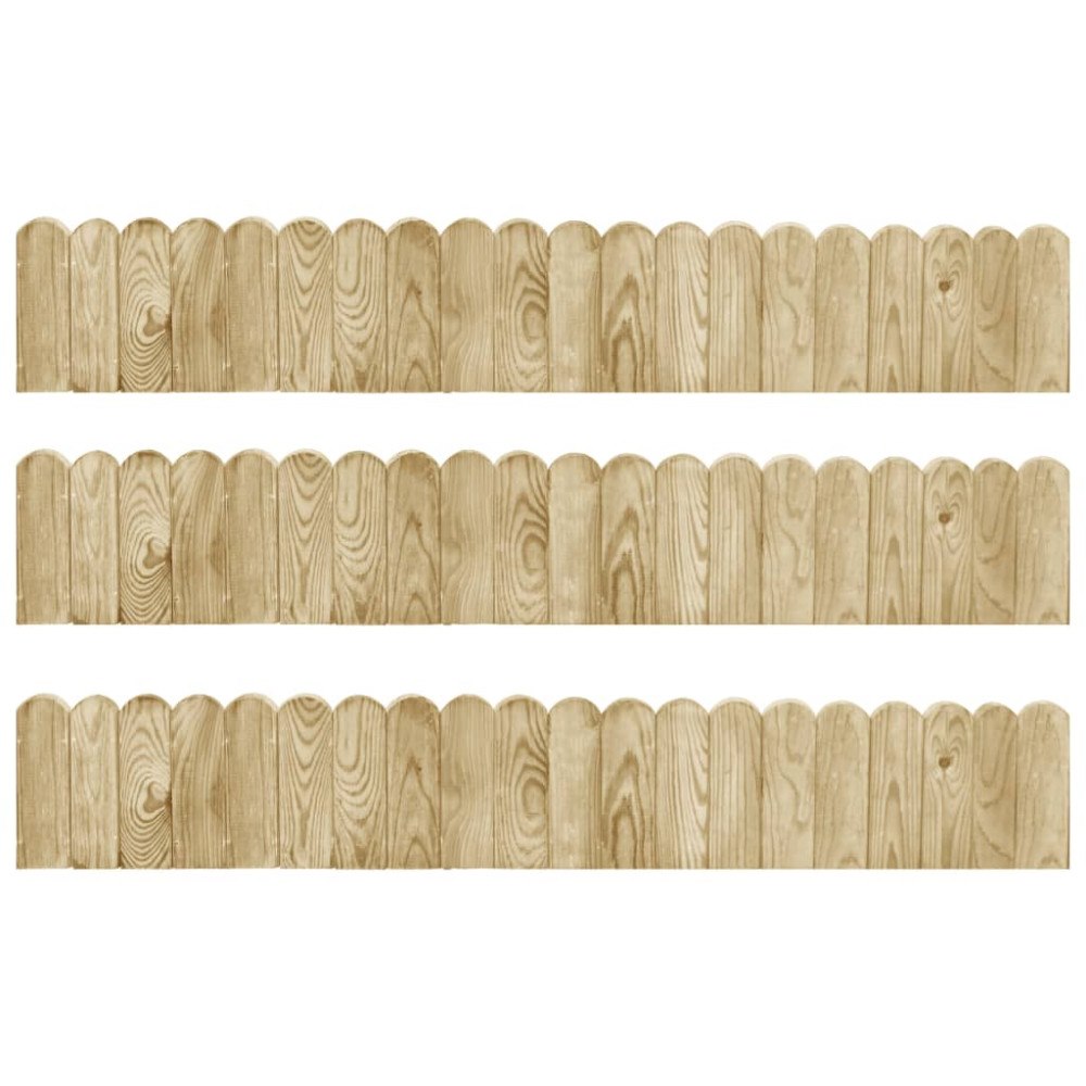 vidaXL Rabattkant 3 st 120 cm impregnerad furu