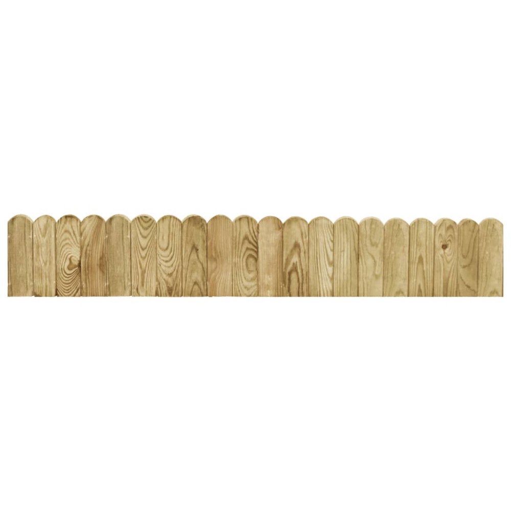 vidaXL Rabattkant grön 120 cm impregnerad furu