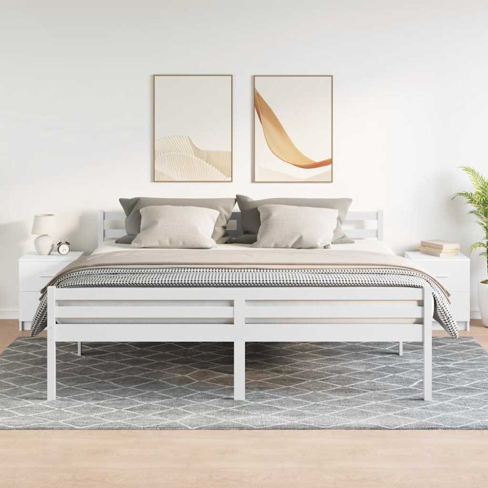 vidaXL Sängbord 2 st med 2 lådor vit 40x36x50 cm