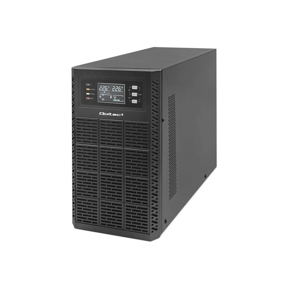 Qoltec Qoltec - UPS - effektfaktor 1,0, LCD, EPO, online - 3000 Watt - 3000 VA