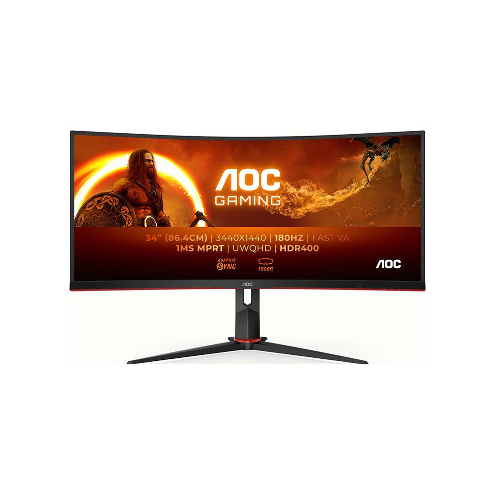 AOC AOC Gaming CU34G2XP/BK - LED-skärm - böjd - 34" - HDR