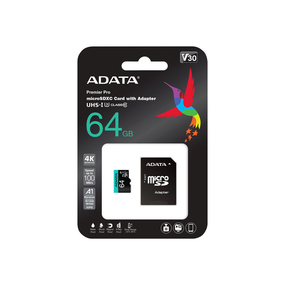 ADATA ADATA Premier Pro V30S - flash-minneskort - 64 GB - mikroSDXC UHS-I