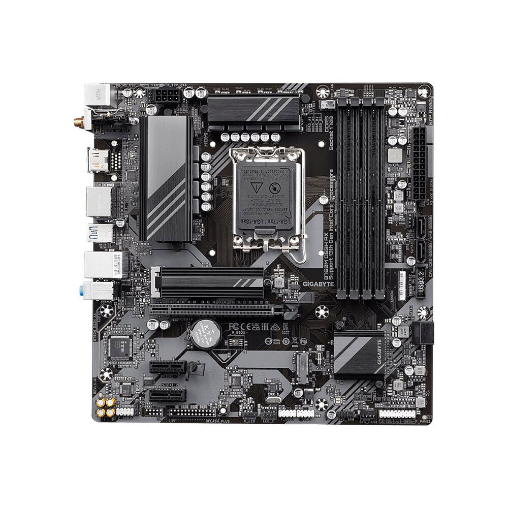 Gigabyte Gigabyte B760M DS3H AX - 1.X - moderkort - micro ATX - LGA1700-uttag - B760