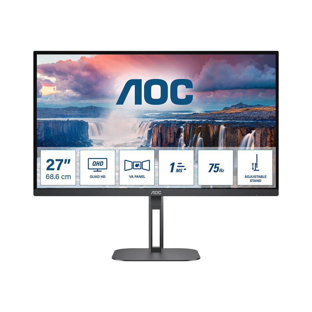 AOC AOC Value-line Q27V5N/BK - V5 series - LED-skärm - QHD - 27"