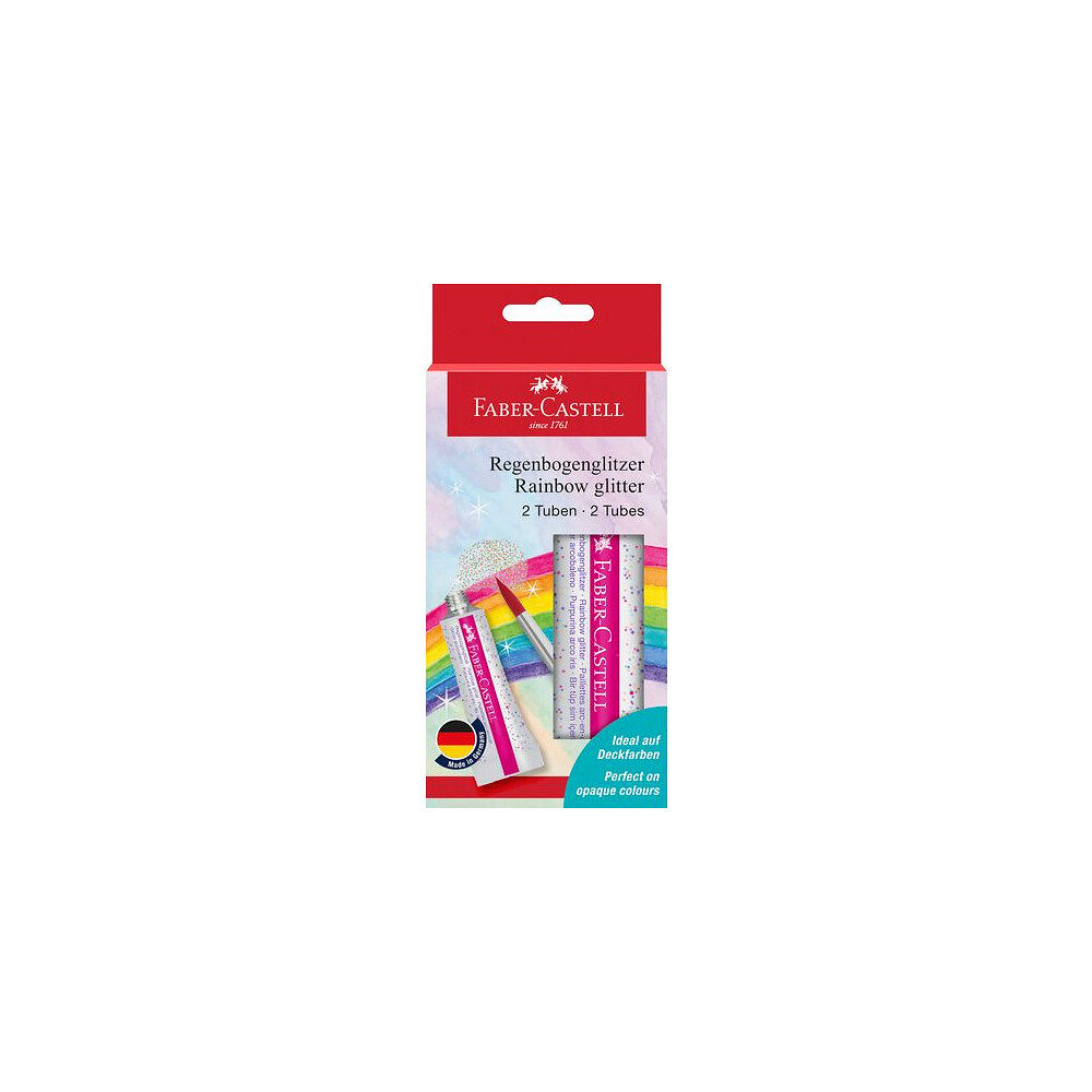 FABER-CASTELL Glitterfärg FABER Rainbow 2 x12 ml