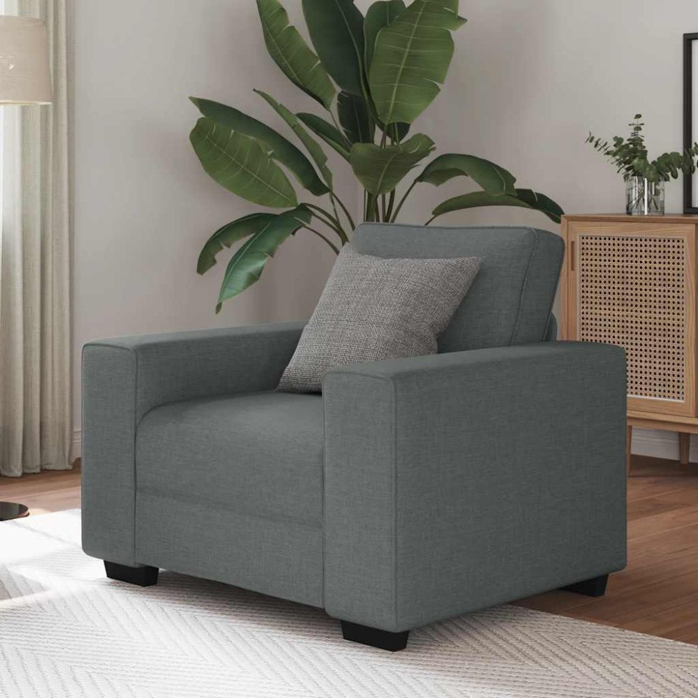 vidaXL Soffstol mörkgrå 60 cm tyg