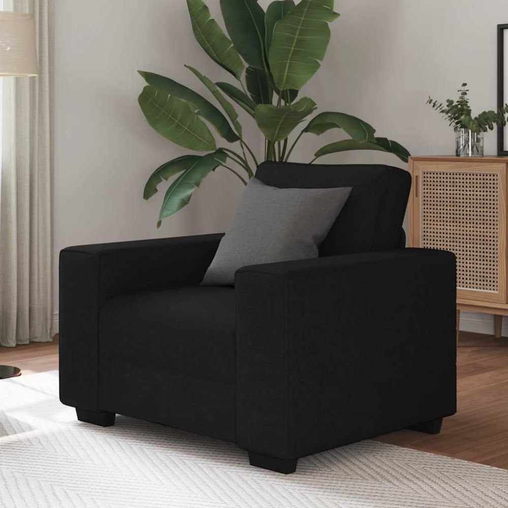 vidaXL Soffstol svart 60 cm tyg