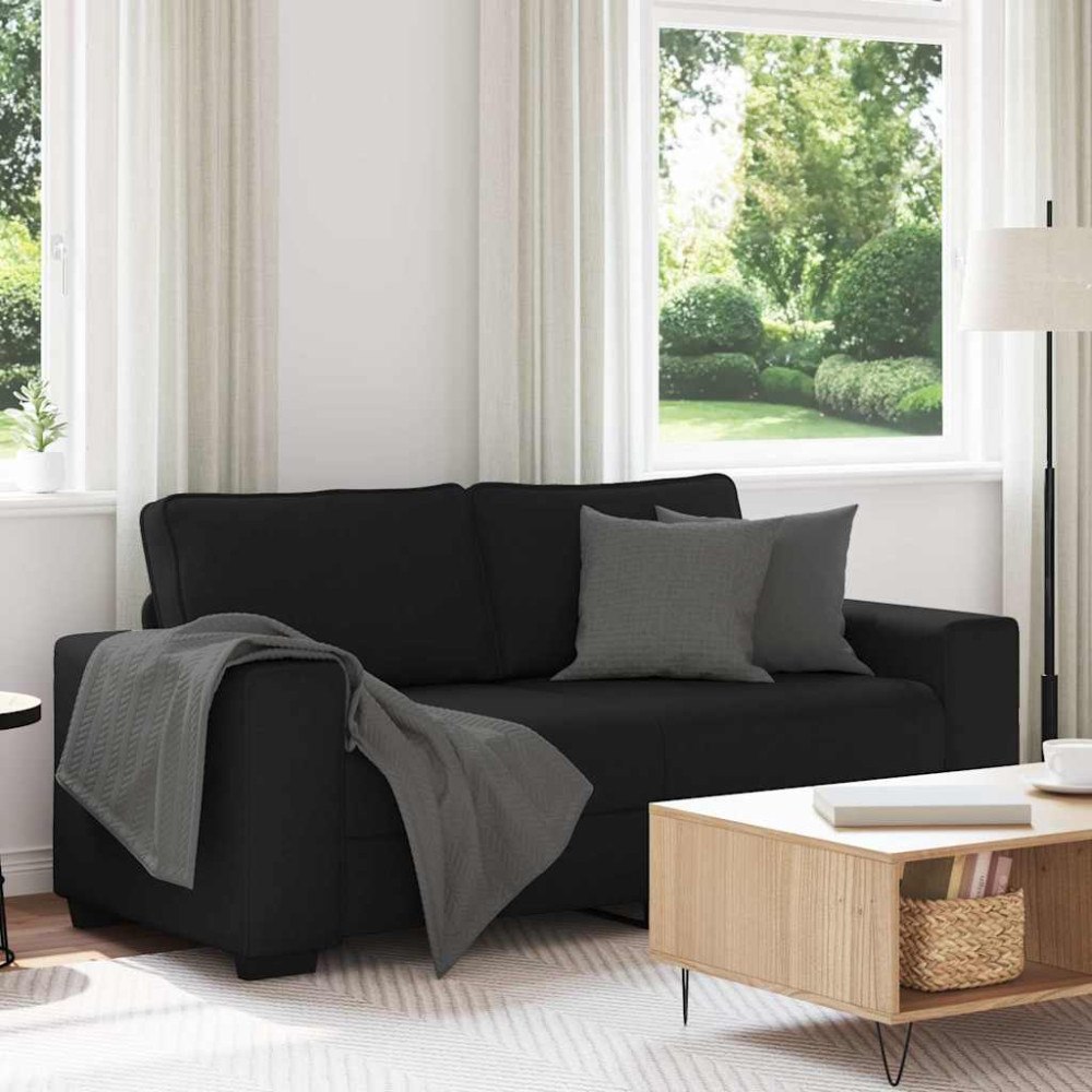 vidaXL 2-sitssoffa svart 140 cm tyg