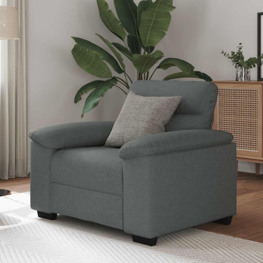 vidaXL Soffstol mörkgrå 60 cm tyg